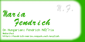 maria fendrich business card